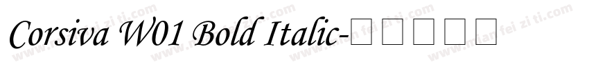 Corsiva W01 Bold Italic字体转换